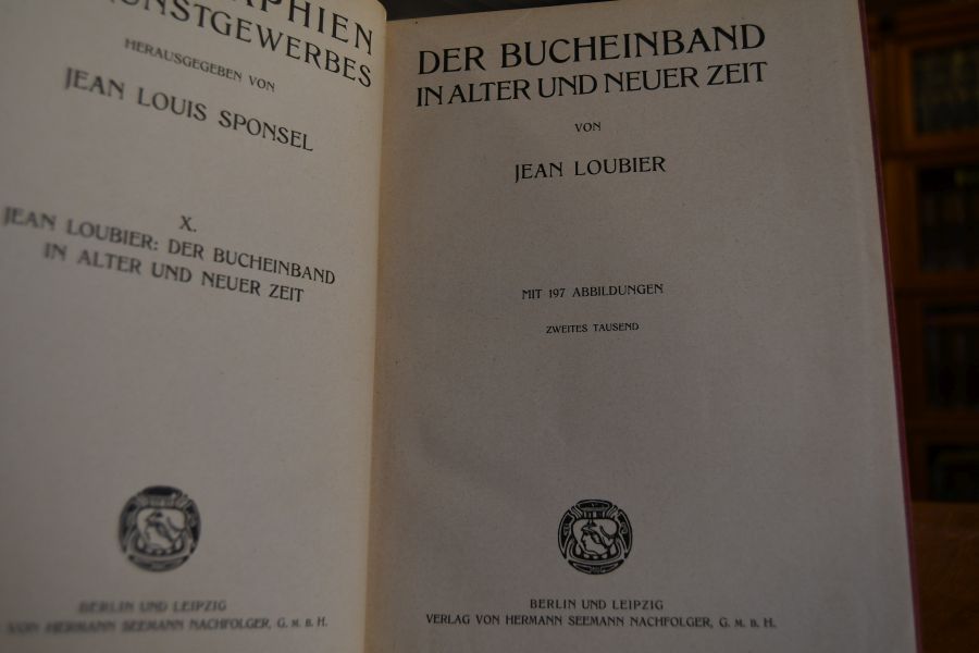 Der Bucheinband in alter und neuer Zeit.
