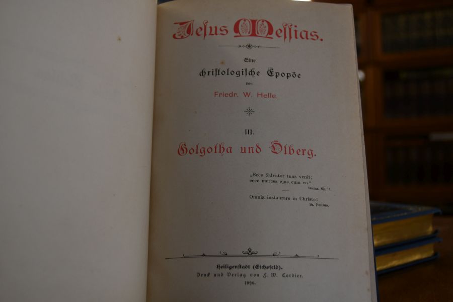 Jesus Messias. Eine christologische Epopöe. Band 1-3 (I. Band Bethlehem und Nazareth; II. Band Jordan und Kedron; III. Band Golgotha und Ölberg).