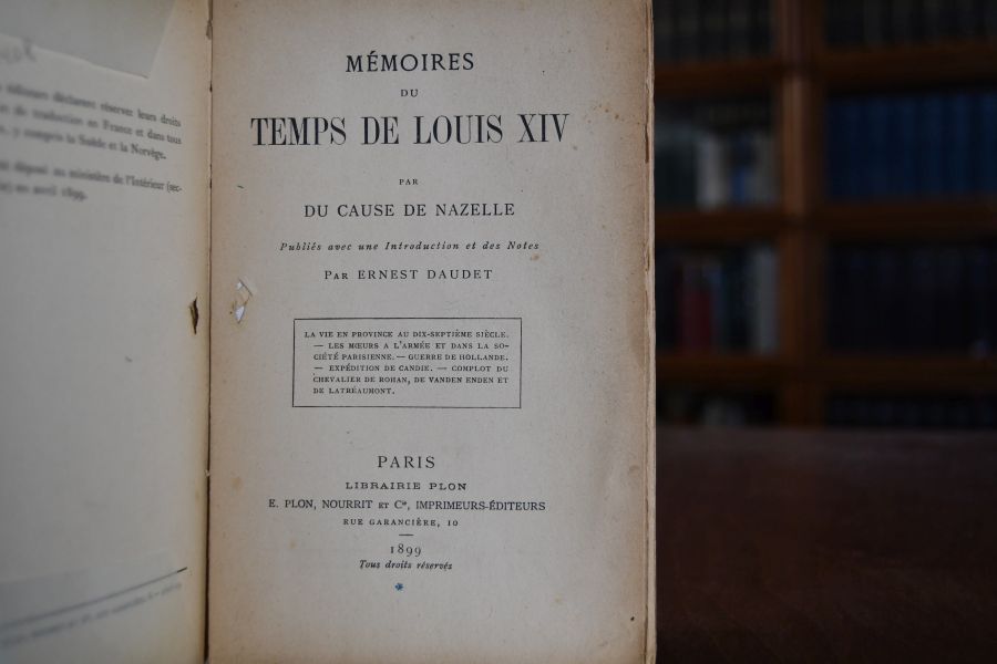 Memoires du temps de Louis XIV par du cause de Nazelle.