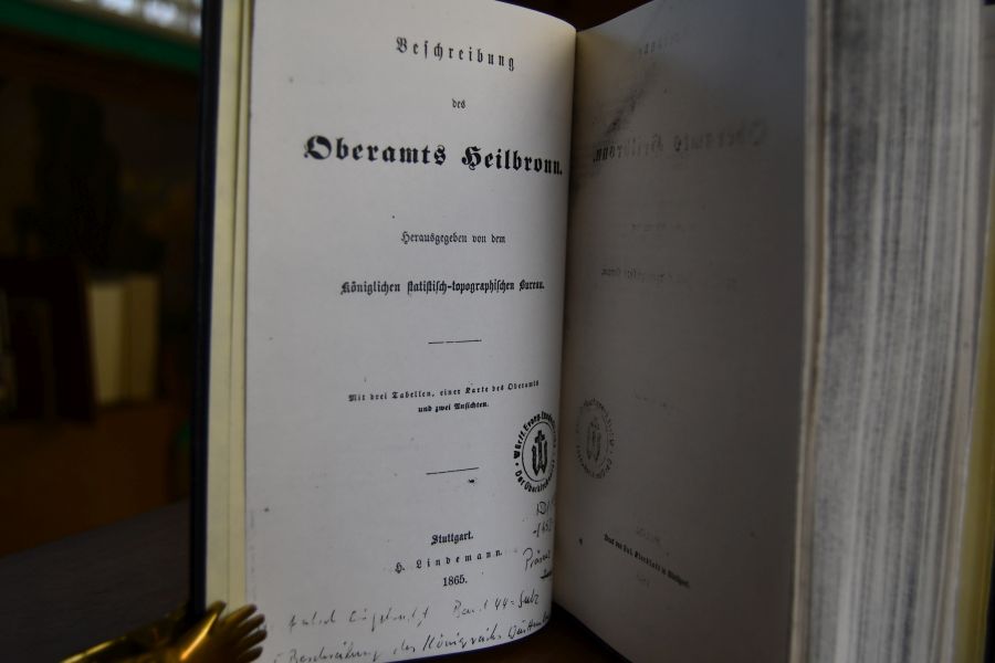 Beschreibung des Oberamts Heilbronn. Gebundene Photokopie des Originalbandes von 1865.