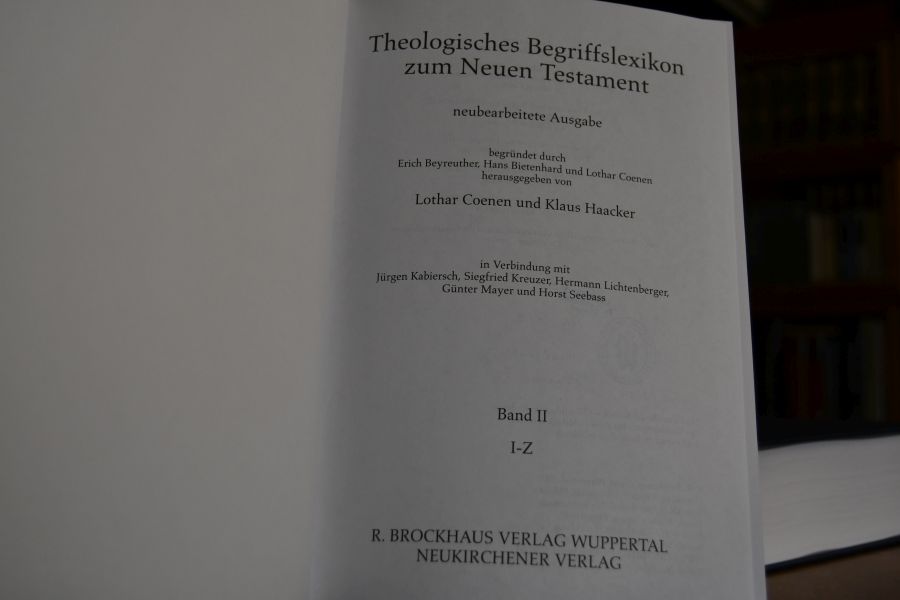 Theologisches Begriffslexikon zum Neuen Testament. 2 Bde. (komplett).