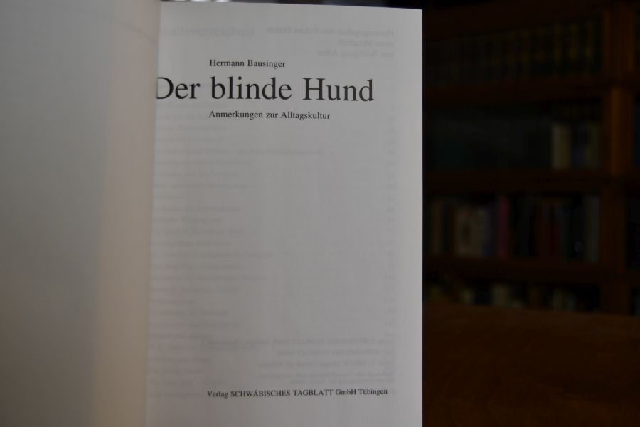 Der blinde Hund. Anmerkungen zur Alltagskultur.