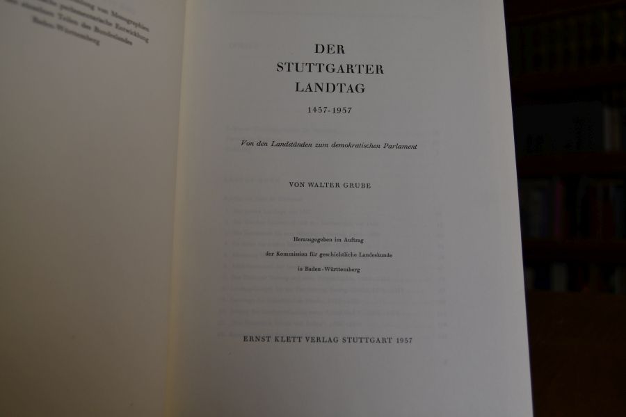 Der Stuttgarter Landtag 1457-1957. Von den Landständen zum demokratischen Parlament.