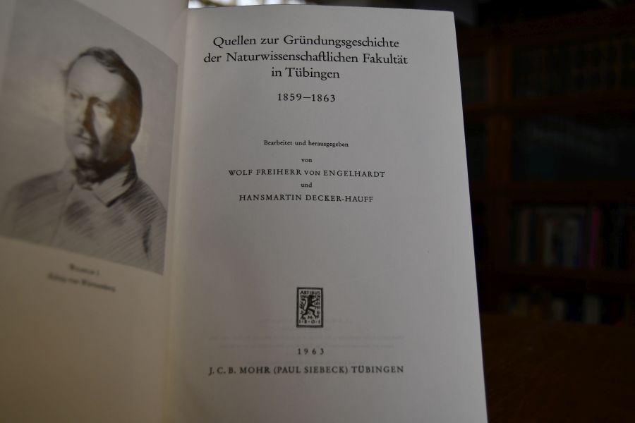 Quellen zur Gründungsgeschichte der Naturwissenschaftlichen Fakultät in Tübingen 1859-1863.