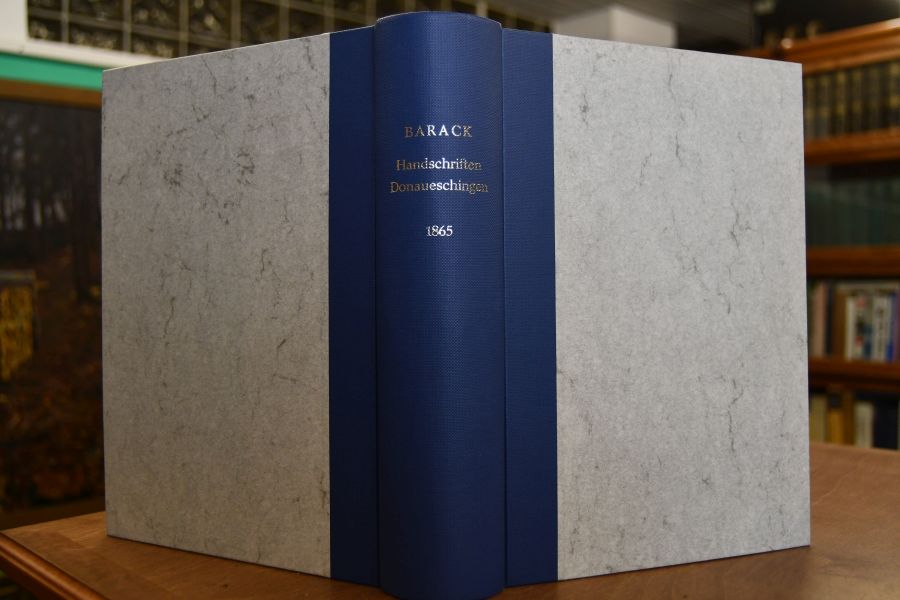 Die Handschriften der Fürstlich-Fürstenbergischen Hofbibliothek zu Donaueschingen. Geordnet und beschrieben.