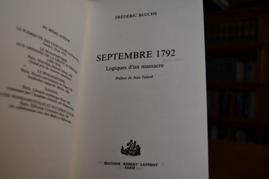 Septembre 1792. Logiques d`un massacre.