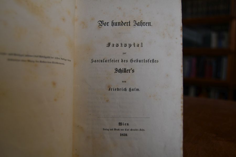 Vor hundert Jahren.Festspiel zur Saecularfeier des Geburtsfestes Schiller`s.