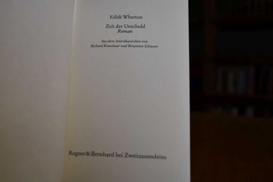 Zeit der Unschuld. Roman.