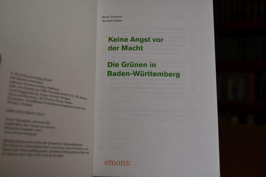 Keine Angst vor der Macht. Die Grünen in Baden-Württemberg.