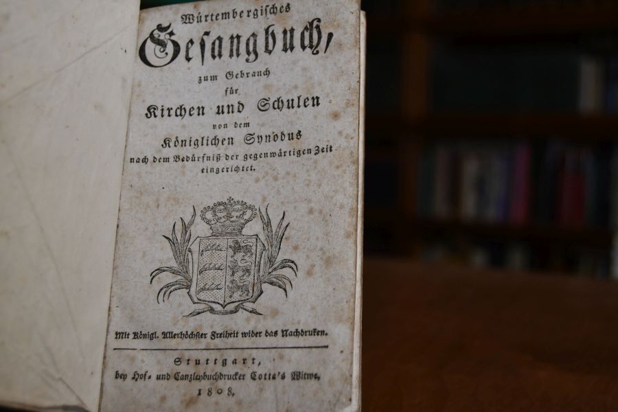Württembergisches Gesangbuch, zum Gebrauch für Kirchen und Schulen von dem Königlichen Synodus nach dem Bedürfniß der gegenwärtigen Zeit eingerichtet.