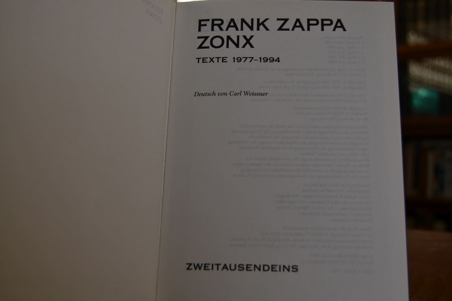 Zonx. Texte 1977 - 1994.