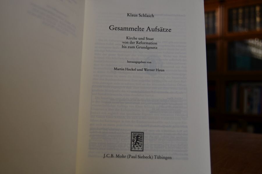 Gesammelte Aufsätze. Kirche und Staat von der Reformation bis zum Grundgesetz.