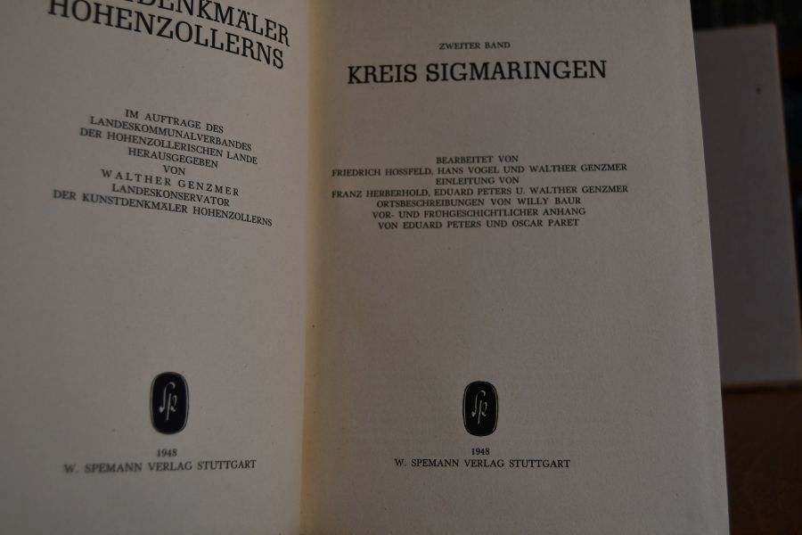Die Kunstdenkmäler Hohenzollerns Zweiter Band Kreis Sigmaringen.