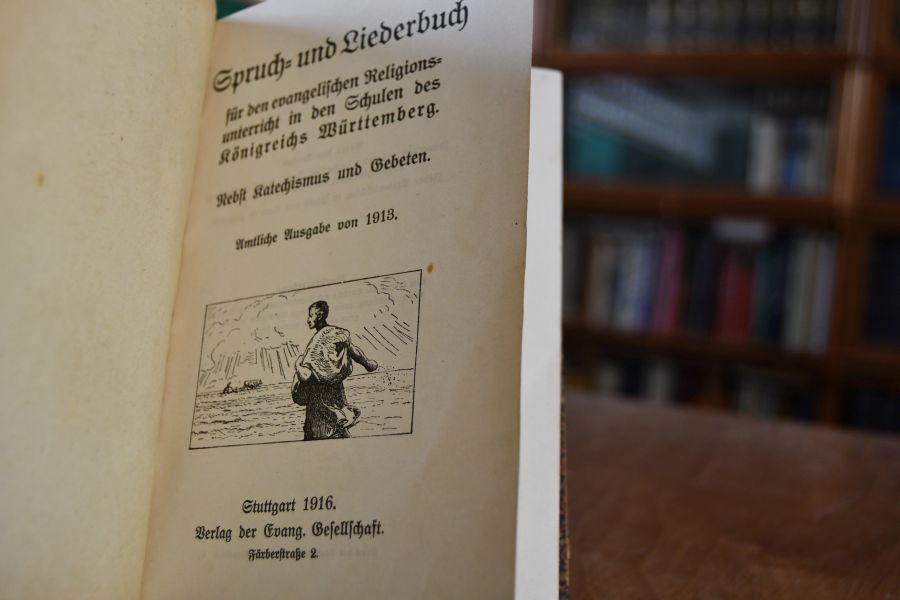 Spruch-und Liederbuch für den evangelischen Religionsunterricht in den Schulen des Königreichs Württemberg. Nebst Katechismus und Gebeten.