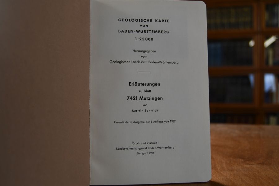 Geologische Karte von Baden Württemberg 125000. Erläuterungen zu Blatt 7421 Metzingen.