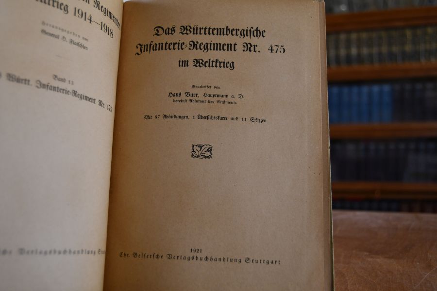 Das Württembergische Infanterie-Regiment Nr. 475 im Weltkrieg.