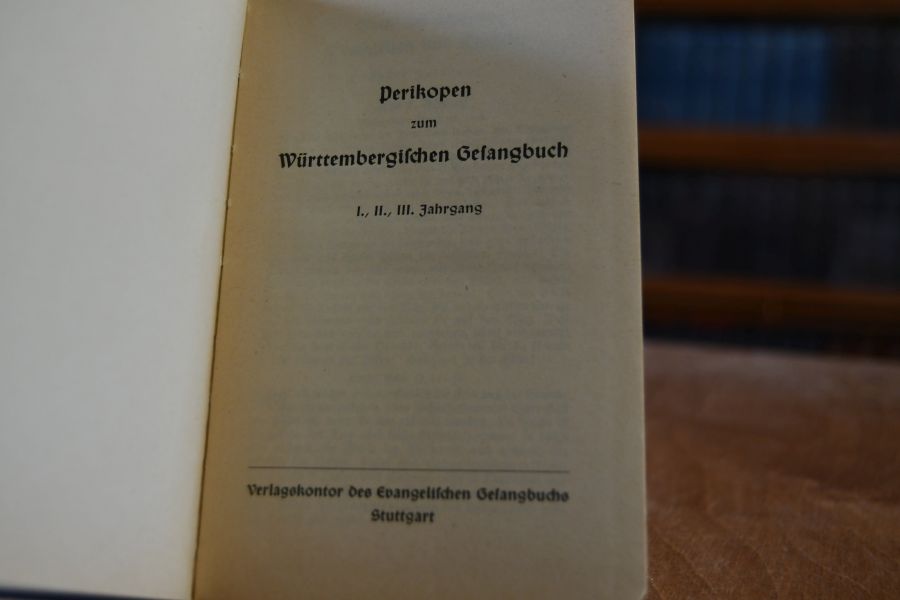 Perikopen zum Württembergischen Gesangbuch. I., II., III. Jahrgang.