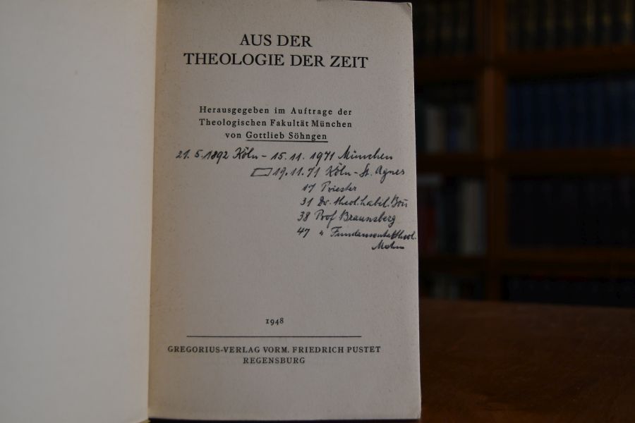 Aus der Theologie der Zeit.