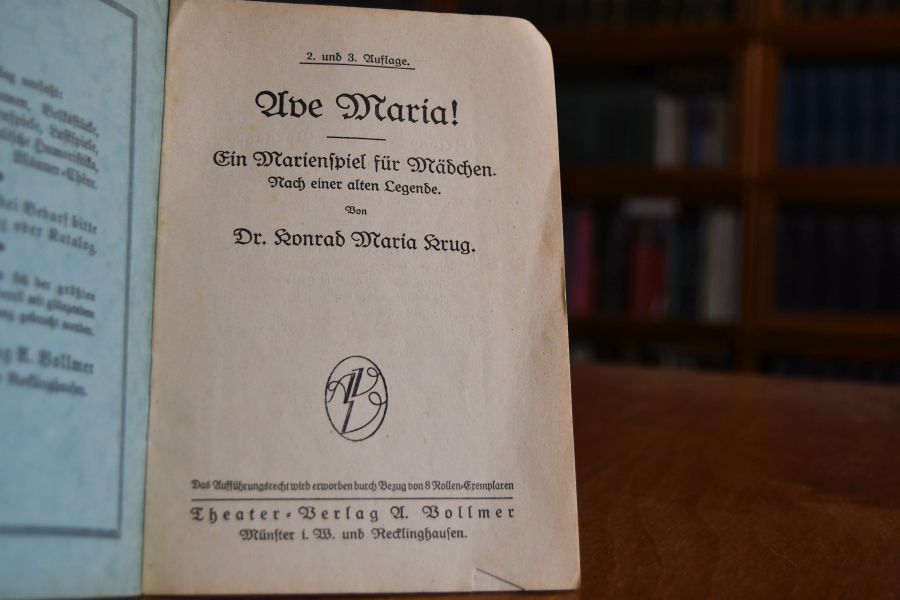 Ave Maria! Ein Marienspiel für Mädchen. Nach einer alten Legende.