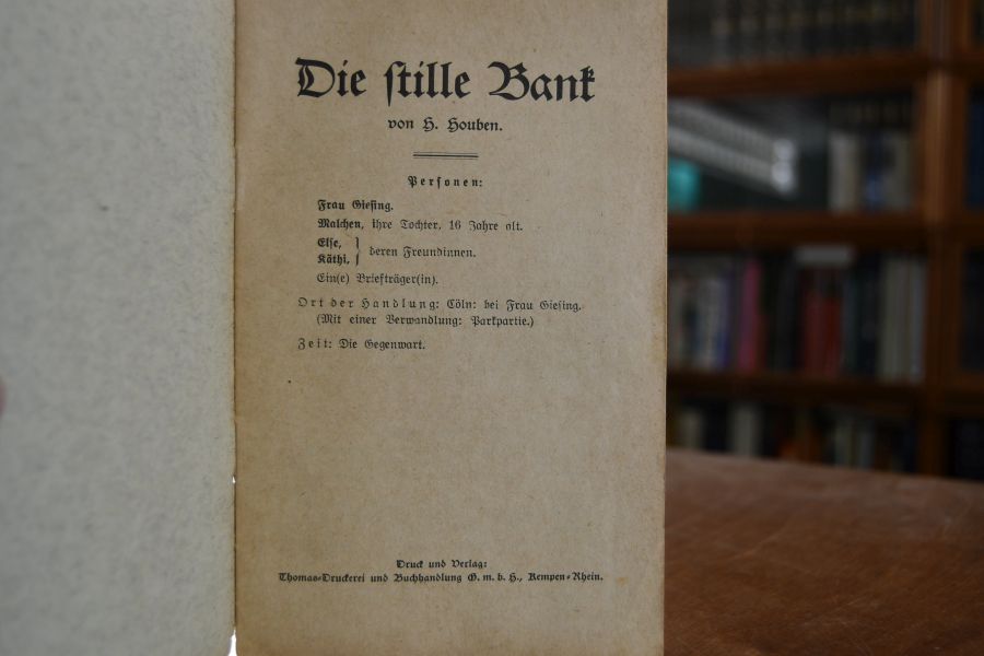 Die stille Bank. Am Märchenbrunnen. 2 kleine Lustspiele für die Mädchenbühne.