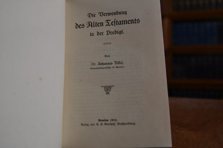 Die Verwendung des Alten Testaments in der Predigt.