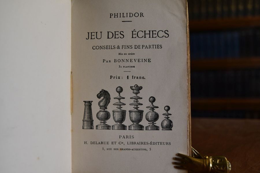 Jeu des Echecs. Conseils et fins de parties mis en ordre par Bonneveine. Prix 1 franc.