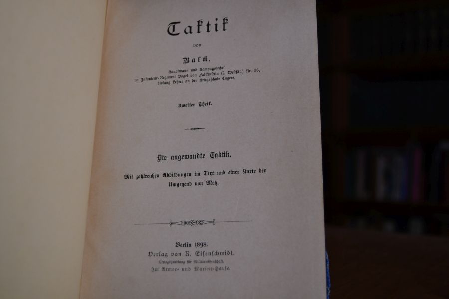 Taktik. Zweiter Theil Die angewandte Taktik (apart).