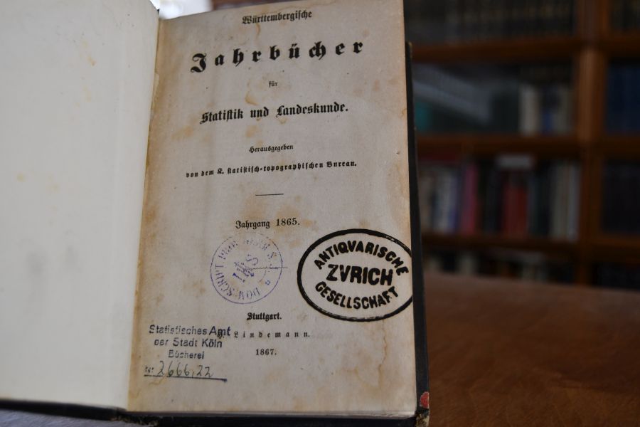 Württembergische Jahrbücher für Statistik und Landeskunde. Jahrgang 1865.