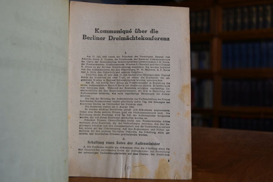 Kommunique über die Berliner Dreimächtekonferenz.