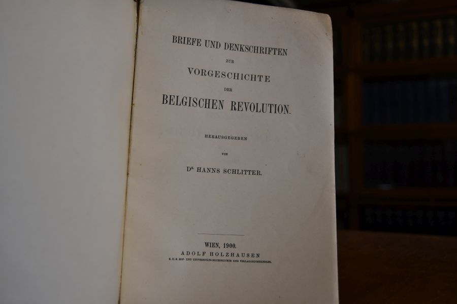 Briefe und Denkschriften zur Vorgeschichte der Belgischen Revolution.