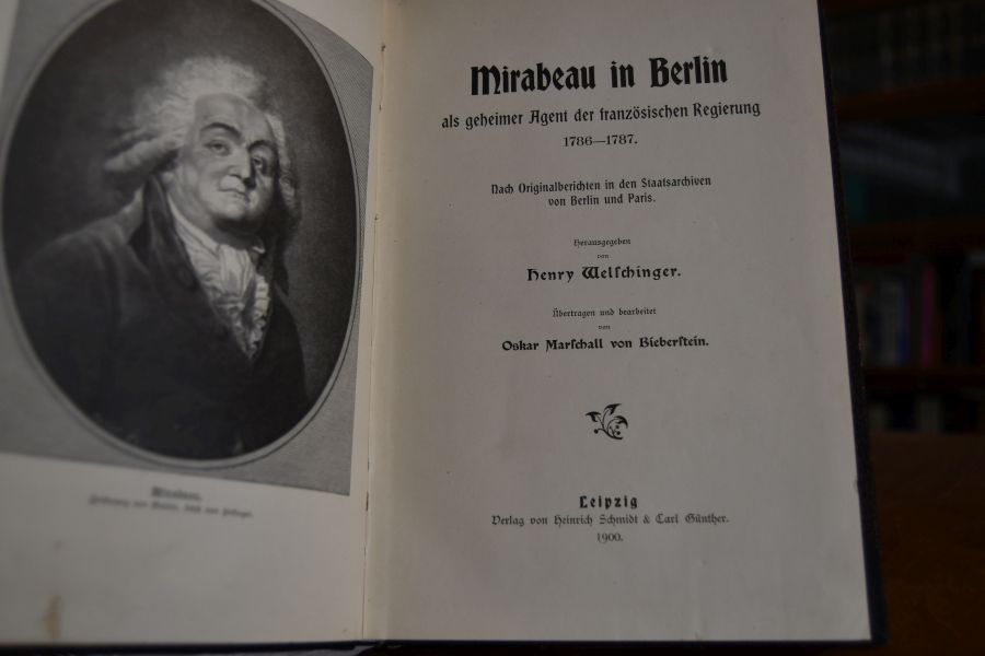 Mirabeau in Berlin als geheimer Agent der französischen Regierung 1786-1787.