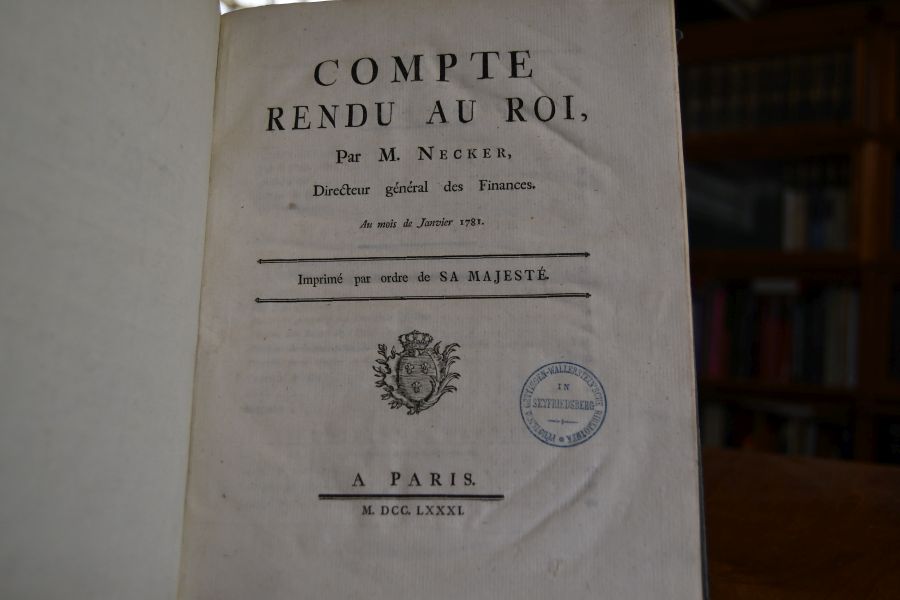 Compte rendue au Roi.
