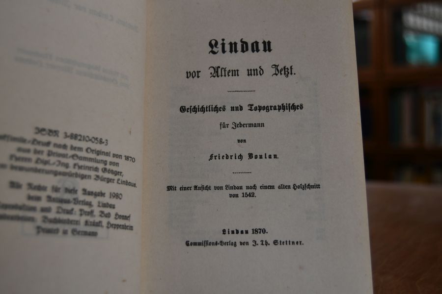 Lindau vor Altem und Jetzt. Geschichtliches und Topographisches für Jedermann.