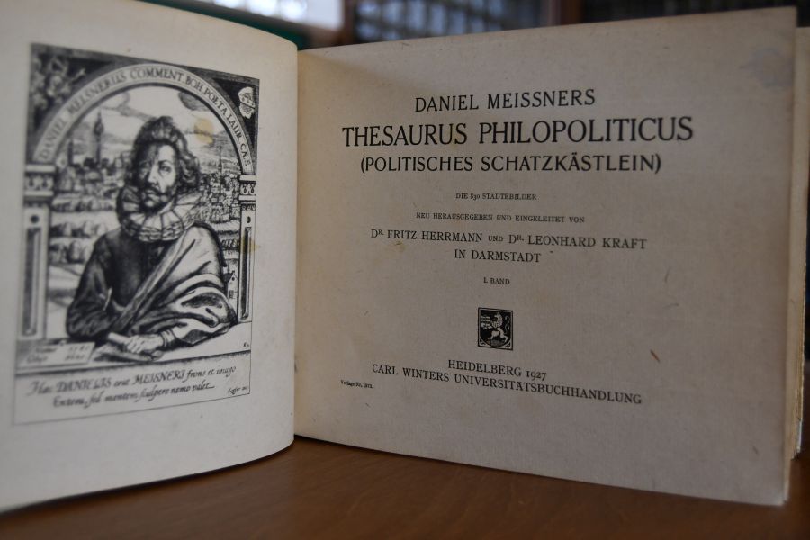 Daniel Meissners Thesaurus Philopoliticus (Politisches Schätzkästlein). Die 830 Städtebilder. 2 Bände in einem Band.
