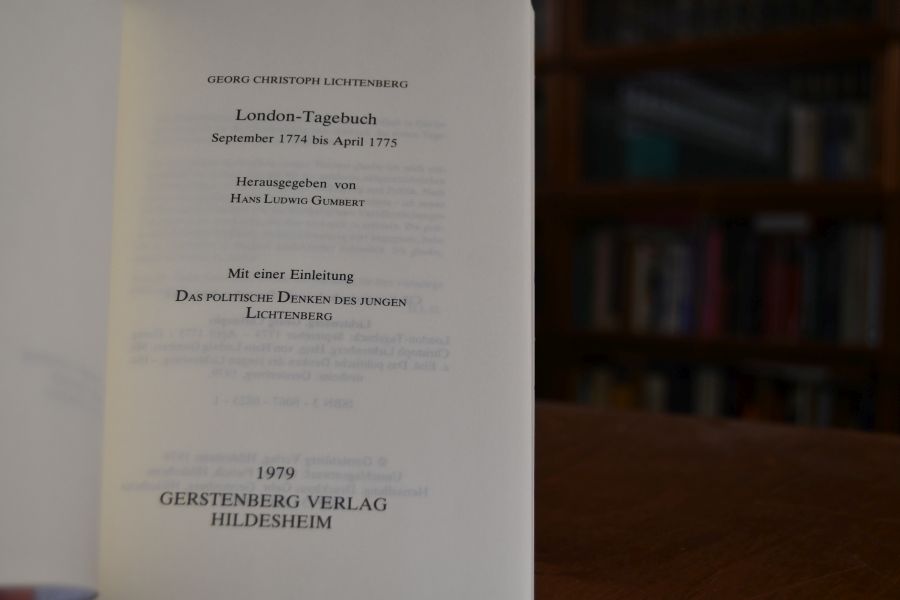 London-Tagebuch. September 1774 - April 1775.