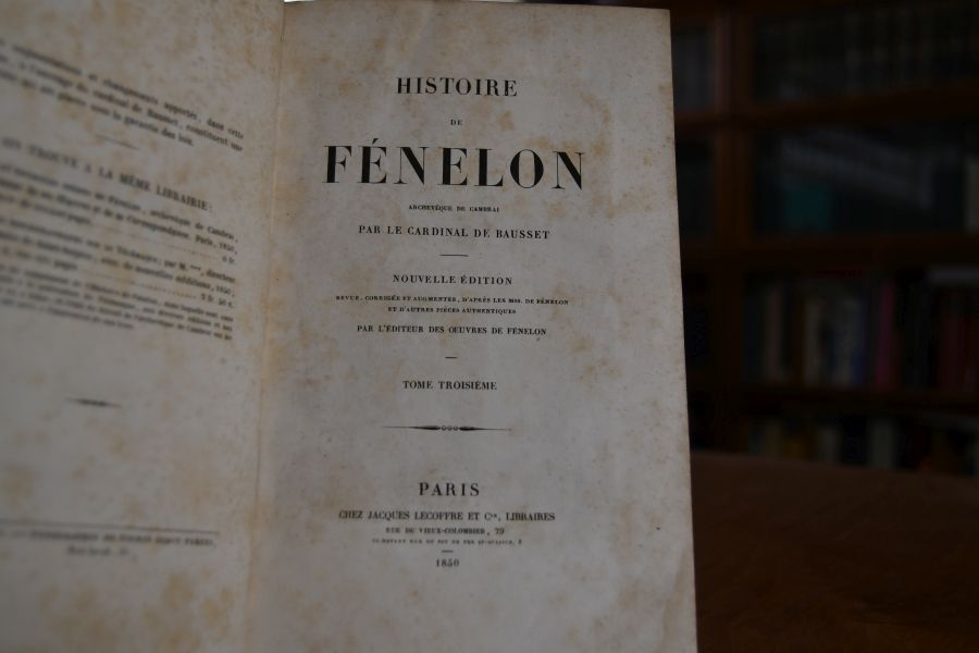Histoire de Fenelon, Archeveque de Cambrai. Tome troisieme (apart).