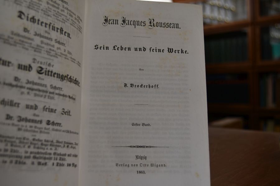 Jean Jacques Rousseau. Sein Leben und seine Werke. Bde. 1-3 in 2 Bänden