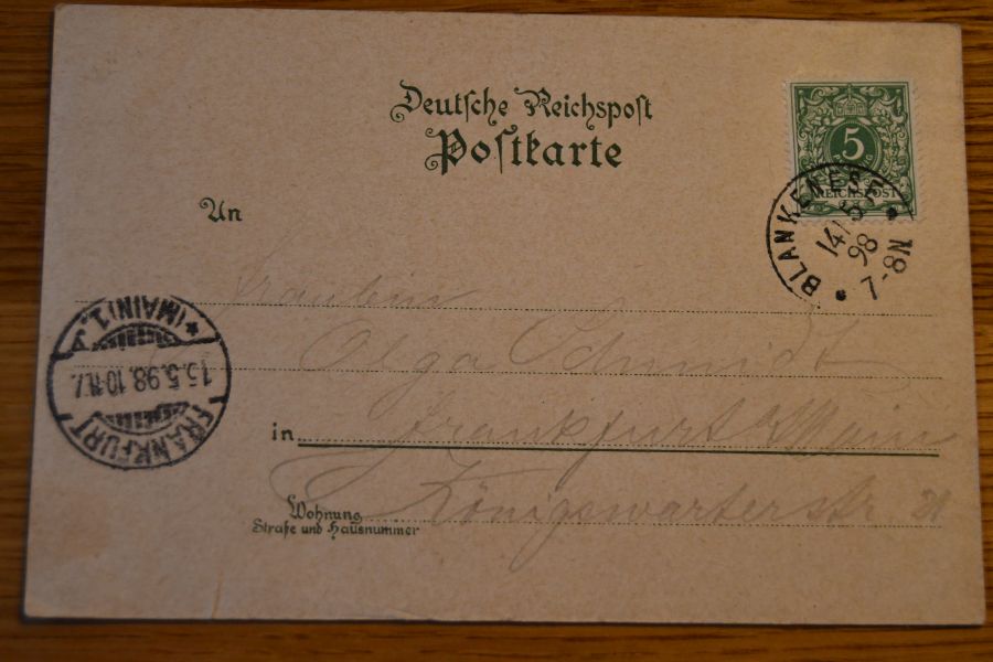 Litho. Gruss vom Süllberg Blankenese Hamburg. Herrlichster Elb Aussichtspunkt.