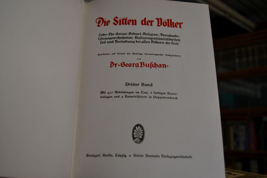 Die Sitten der Völker Bd. 1-3 (von 4).