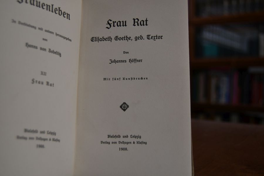 Frau Rat. Elisabeth Goethe, geb. Textor.