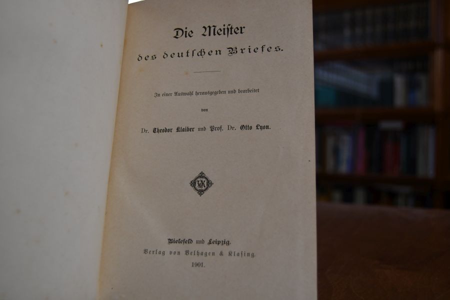 Die Meister des deutschen Briefes. In einer Auswahl herausgegeben und bearbeitet.