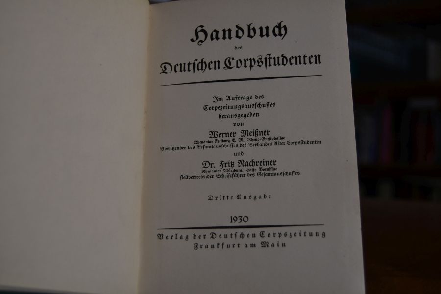 Handbuch des Deutschen Corpsstudenten.