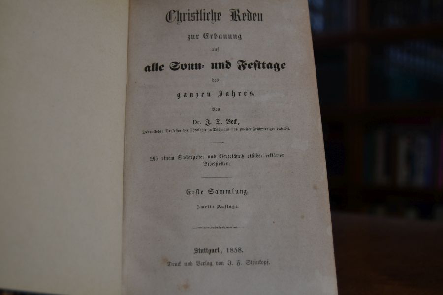 Christliche Reden zur Erbauung auf alle Sonn- und Festtage des ganzen Jahres. Erste Sammlung.
