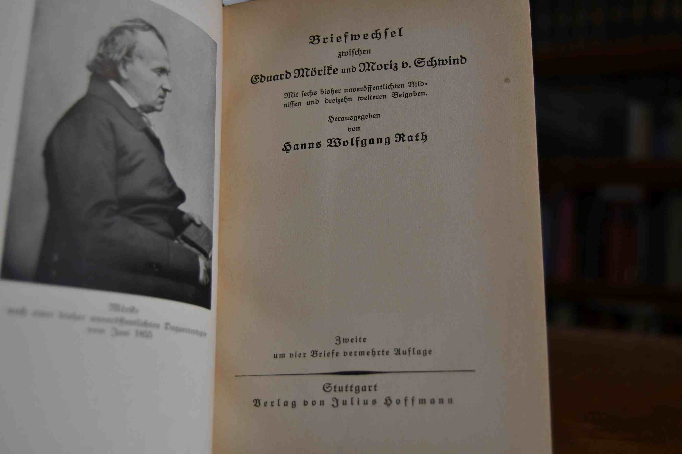 Briefwechsel zwischen Eduard Mörike und Moriz von Schwind.