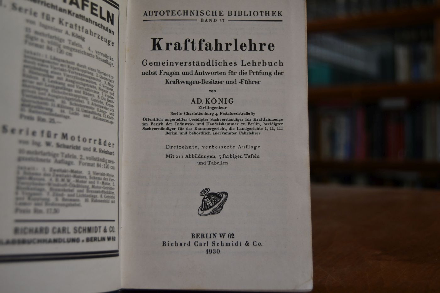 Kraftfahrlehre. Gemeinverständliches Lehrbuch nebst Fragen und Antworten für die Prüfung der Kraftwagen-Besitzer und -Führer.