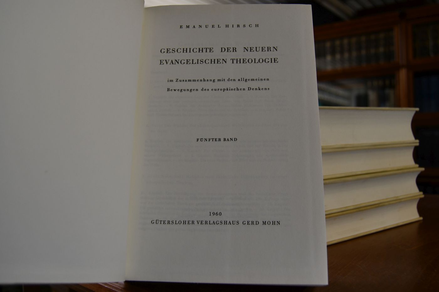 Geschichte der neuern evangelischen Theologie im Zusammenhang mit den allgemeinen Bewegungen des europäischen Denkens. 5 Bde. (komplett).