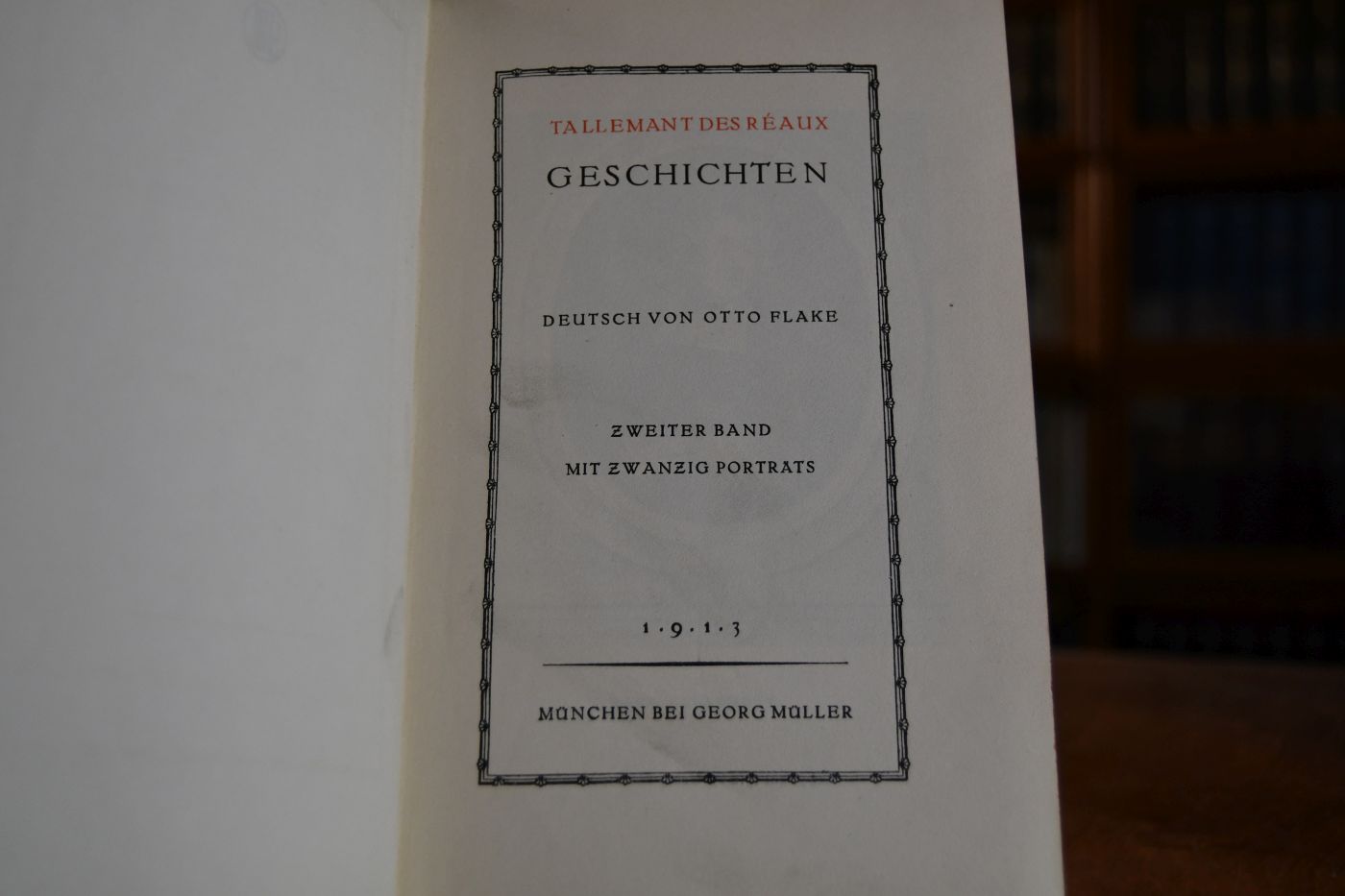 Geschichten. Zweiter Band mit zwanzig Porträts (apart).