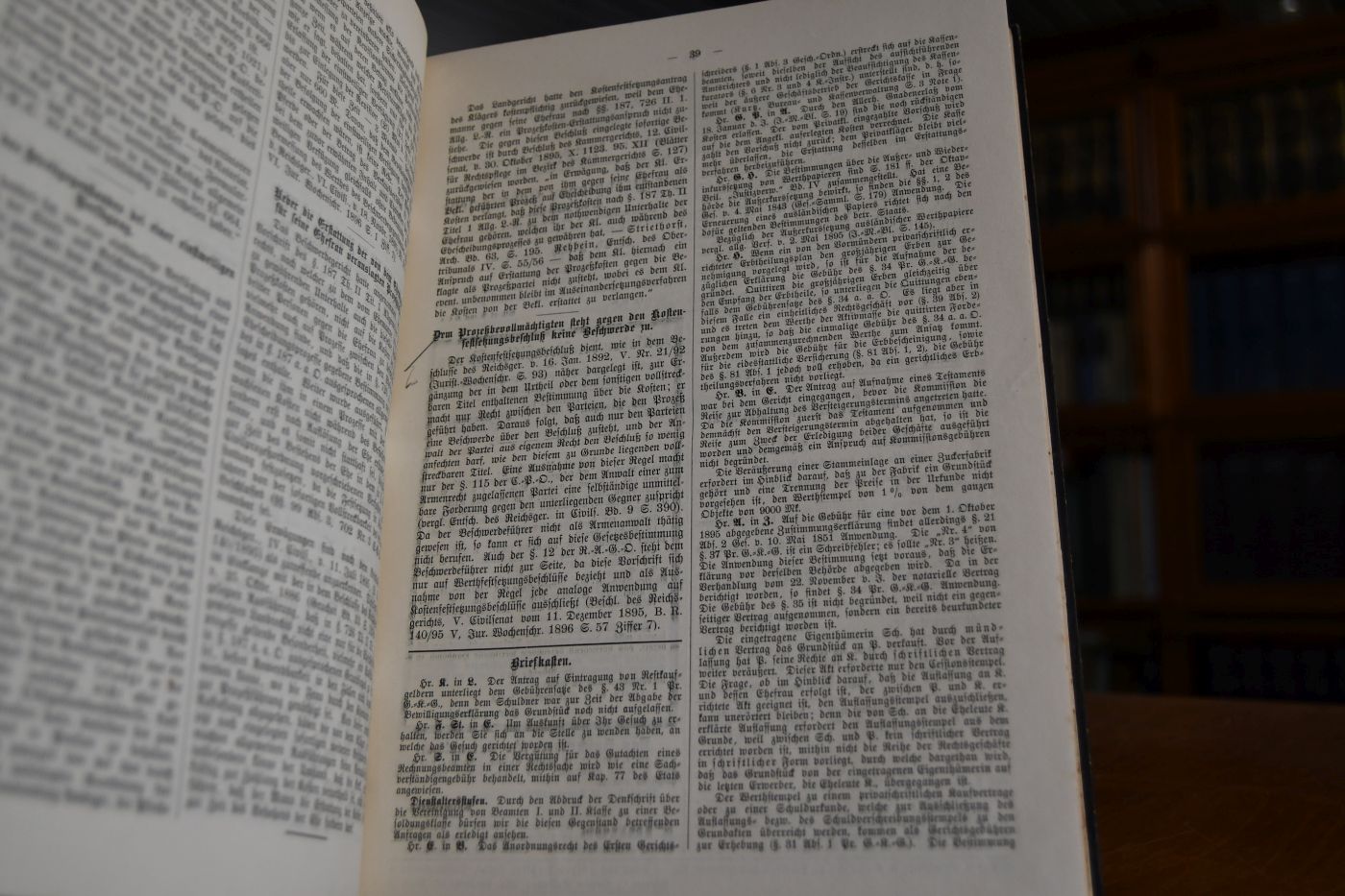 Bureau-Blatt für gerichtliche Beamte. 44. Jahrgang 1896.