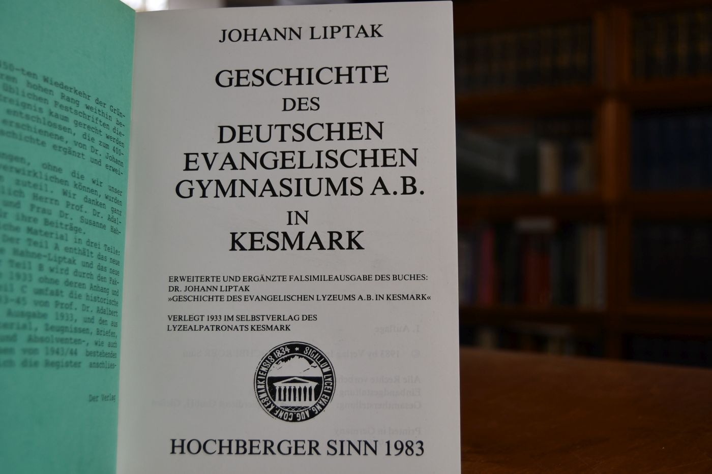 Geschichte des Deutschen Evangelischen Gymnasiums A.B. in Kesmark.
