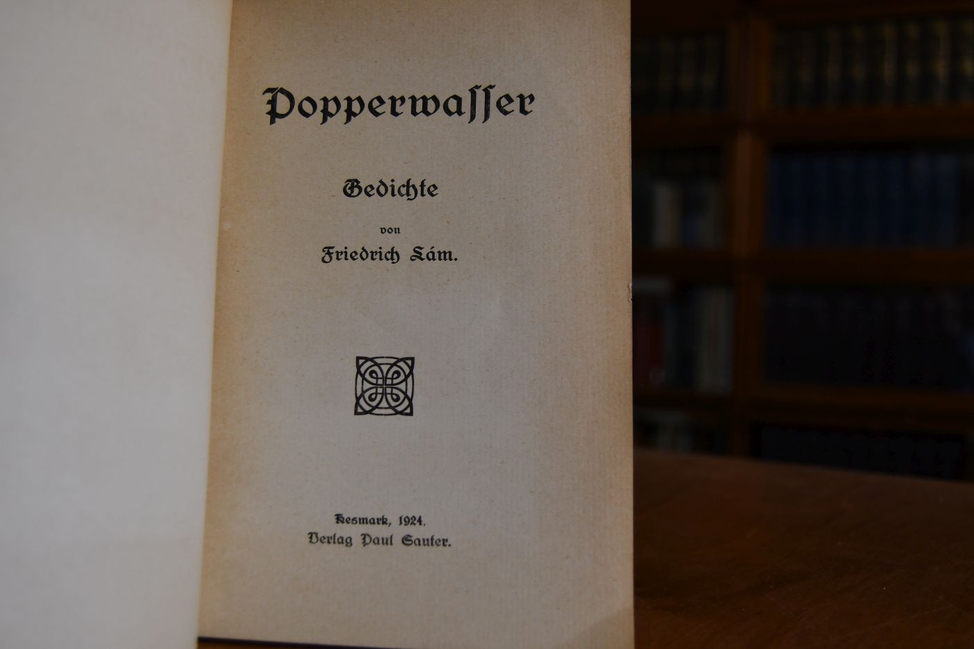 Popperwasser. Gedichte.